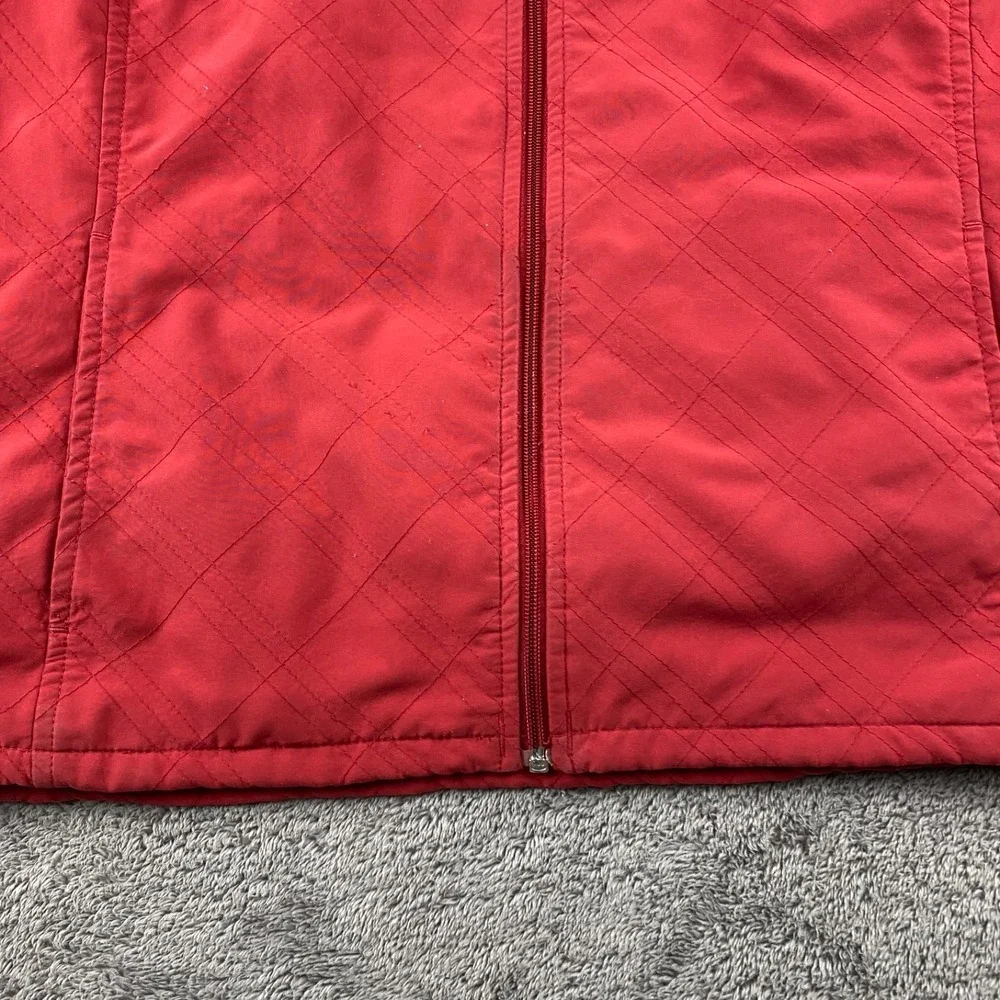 Columbia Full Zip‎ Up Vest Womens large Red Sleeveless